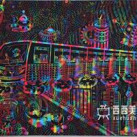 二等奖获奖科幻画《月球到地球的直通车》赏析