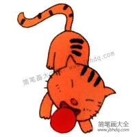 多动的野猫简笔画图片