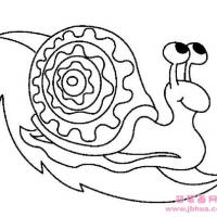 极速蜗牛简笔画图片
