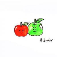 卡通苹果怎么画