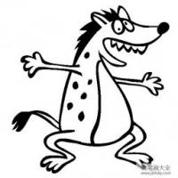 动物简笔画 卡通鬣狗简笔画图片