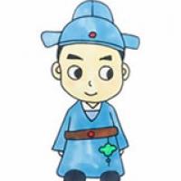 古代诗人简笔画彩色画法步骤图片