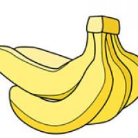 一把香蕉简笔画彩色画法步骤图片