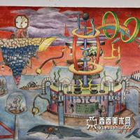 二等奖中学生科幻画《水陸空淨化器》欣赏