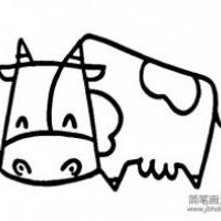 儿童动物简笔画奶牛的画法