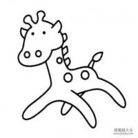 幼儿简笔画图片大全 卡通长颈鹿简笔画