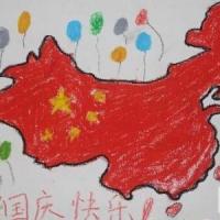 十一国庆节儿童画-祖国母亲的样子