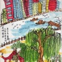 我的美好家园,简单写意山水画作品展示