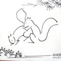 松鼠的简笔画画法