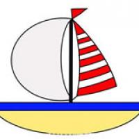 彩色帆船简笔画画法步骤图片教程