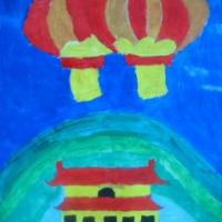 喜庆中国,国庆节儿童画作品欣赏