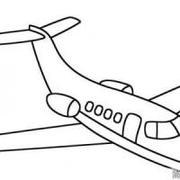 卡通喷气式飞机的简笔画
