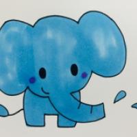 大象儿童画画法步骤