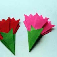 康乃馨折纸花步骤图解