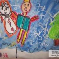 冬天的图片儿童绘画作品欣赏