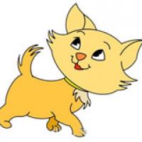 可爱黄色猫咪简笔画画法步骤图片