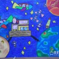 小学生科幻画《畅想未来》赏析