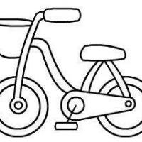 儿童电动自行车简笔画图片