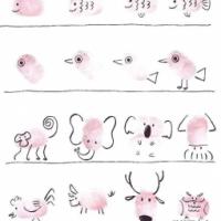几种简单可爱的小动物手指画分解图