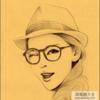 美丽的少女儿童画画作品