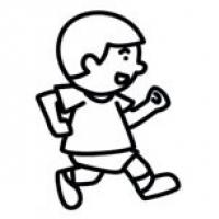 跑步的小孩简笔画人物 跑步的小孩人物简笔画步骤图片大全