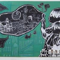 优秀小学生获奖科幻画《空气净化泡泡水》赏析