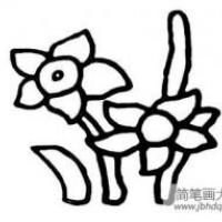 幼儿花朵简笔画图片 幼儿黑白简笔画花朵