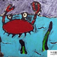 儿童画 一只小螃蟹