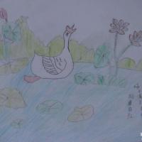 古诗配画作品欣赏-咏鹅