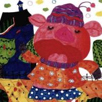 儿童水彩笔绘画教程11 小猪吃西瓜