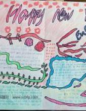 New Year's Day英文手抄报