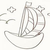 帆船简笔画怎么画简单又好画-帆船简笔画
