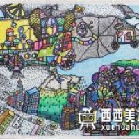 优秀小学生获奖科幻画《高科技沙暴转化器》赏析