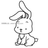 萌萌哒小兔子简笔画图片