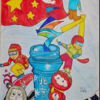 “助力冬奥会,一起向未来”主题绘画