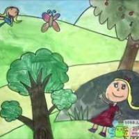 快乐暑假生活画作品之和姐姐一起玩耍