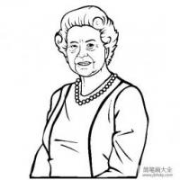 伊丽莎白女王二世简笔画图片