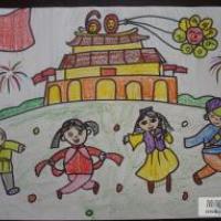 庆国庆儿童国庆节绘画图片在线欣赏
