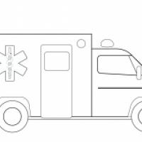 简单的救护车简笔画