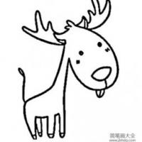 儿童动物简笔画 圣诞鹿