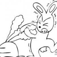 兔子简笔画大全 拔萝卜的兔子简笔画