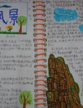 泰山名胜风景手抄报图片