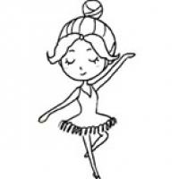 【芭蕾舞女孩简笔画】跳芭蕾舞的女孩简笔画画法步骤图片