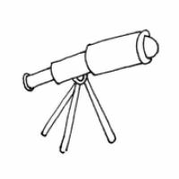 望远镜简笔画望远镜彩色画法步骤图解教程