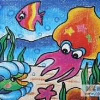 海底世界儿童画：游太平洋海底世界