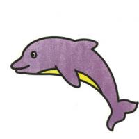 简单的动物简笔画 海豚