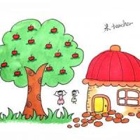房屋和果树怎么画