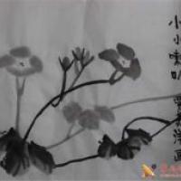 儿童画小小喇叭，喇叭花中国画作品