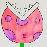 食人花简笔画