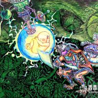 一等奖小学生获奖科幻画《孕育新生命》赏析